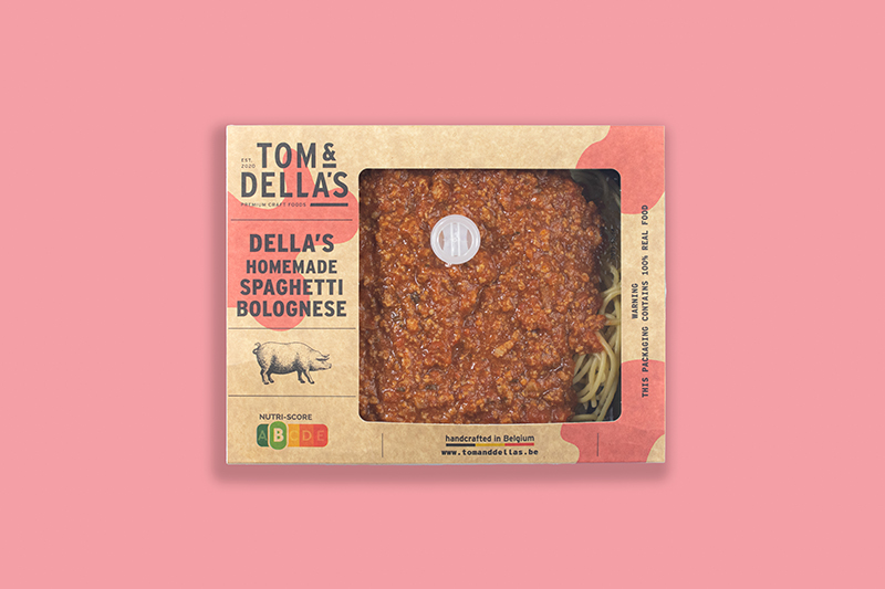 packagin tom&della's spaghetti - design by Johan Poelmans